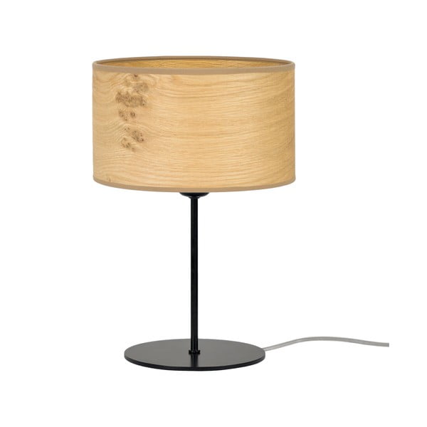Bež stolna lampa od drvenog furnira Sotto Luce Ocho S, ⌀ 25 cm