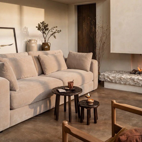 Bež sofa od šenila 240 cm Chunky – vtwonen-image-1
