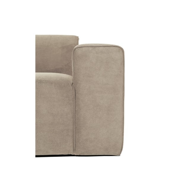 Bež baršunasta modularna sofa u obliku slova U Scandic Sting, lijevi kut-image-4