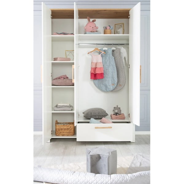Bijela dječja garderoba 139x200 cm Ava – Roba-image-1