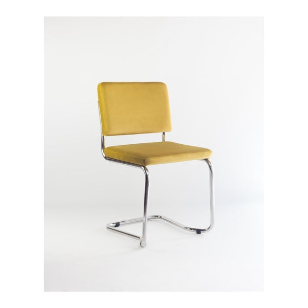 Velvet Atelier Bertha stolica s presvlakom od žutog baršuna