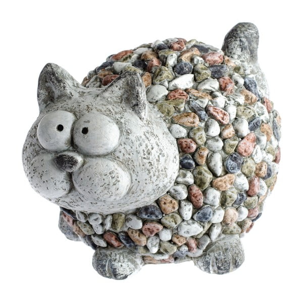 Vrtni ukras Dakls Garden Deco Cat With Stones, visina 20 cm