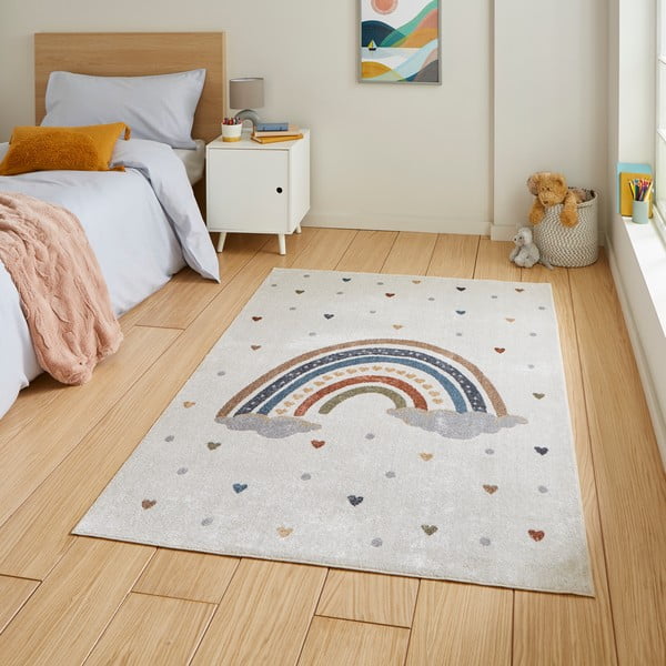 Krem dječji tepih 120x170 cm Vida Rainbow – Think Rugs-image-1