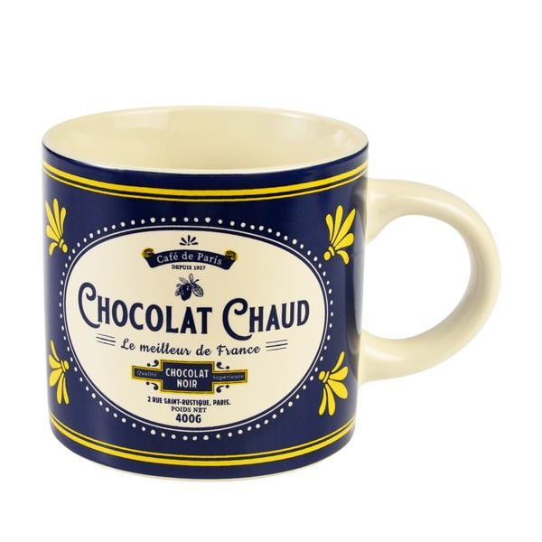 Tamno plava/krem keramička šalica 350 ml Chocolat Chaud – Rex London-image-2