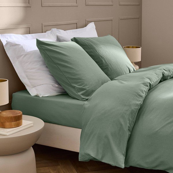 Zelena plahta 160x200 cm Linella – douceur d'intérieur