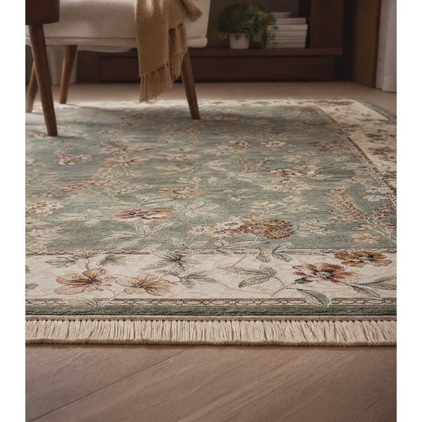Zeleni/krem tepih viskozan 160x230 cm Oriental – Nouristan-image-3