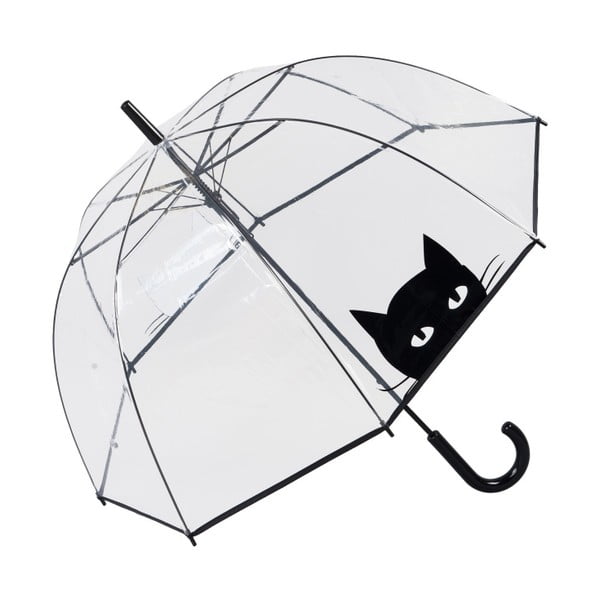 Prozirni kišobran otporan na vjetar Ambiance Looking Cat, ⌀ 85 cm