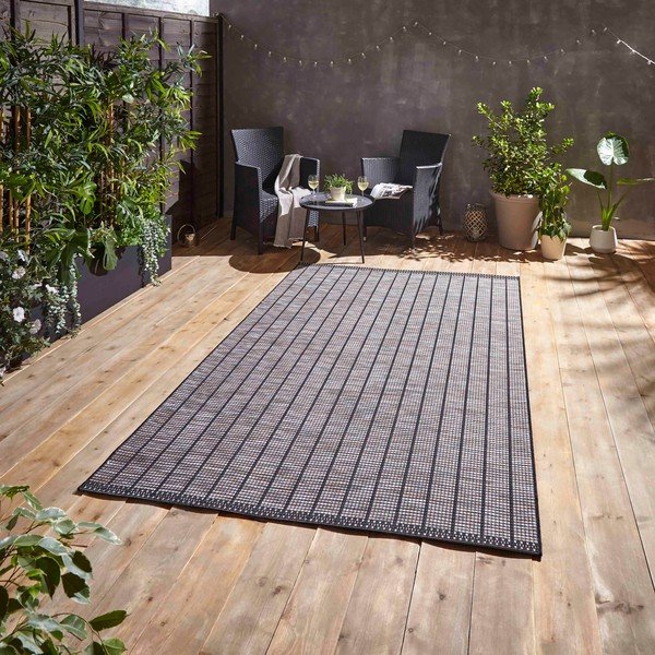 Tamno sivi vanjski tepih 160x220 cm Santa Monica – Think Rugs-image-1