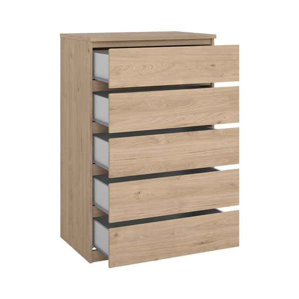 Komoda u dekoru hrasta u prirodnoj boji 77x121x50 cm Naia – Tvilum-image-3