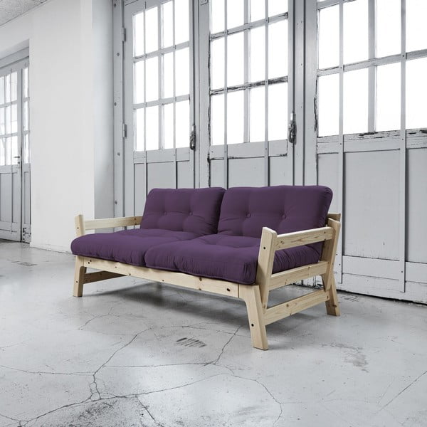 Sofa na razvlačenje Karup Step Natural / Purple