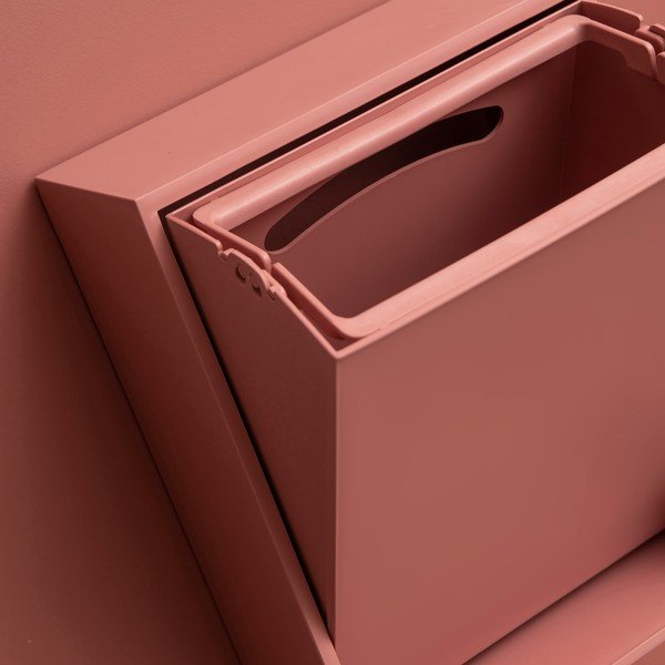 Prljavo roza kanta za smeće za odvojeni otpad/zidna od reciklirane plastike Recycling Box – ReCollector-image-4
