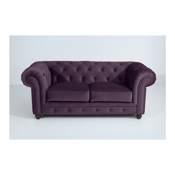 Ljubičasta sofa Max Winzer Orleans Velvet, 196 cm