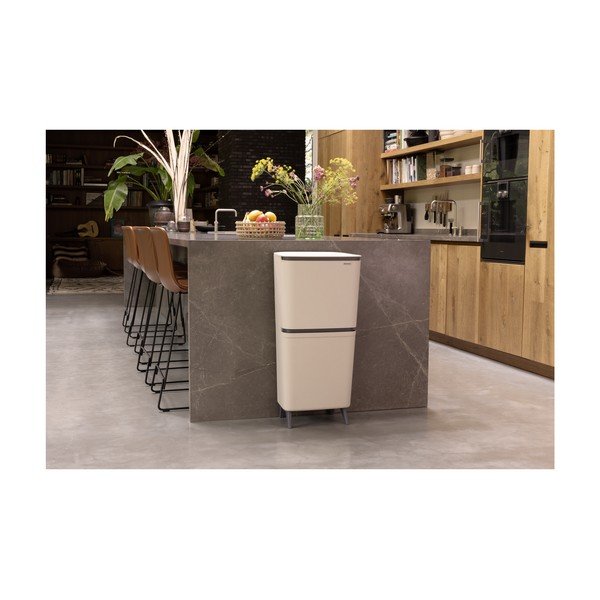 Bež plastična kanta za smeće 25+10+10 l za odvojeni otpad SortUp Recycle Hi – Brabantia-image-1