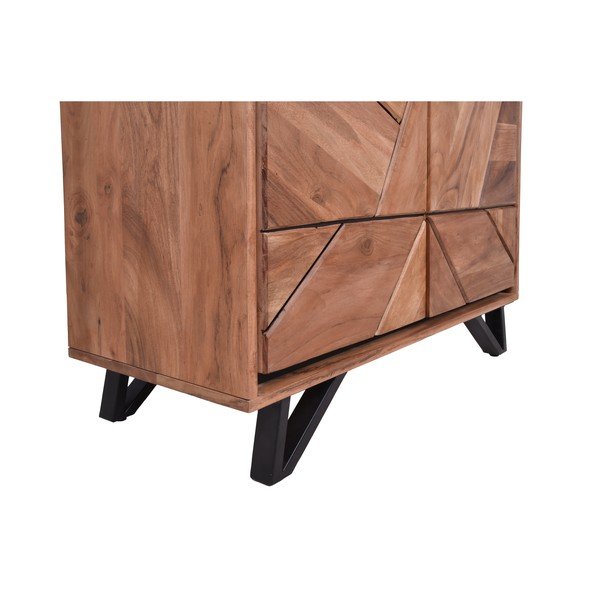 Ormar od masivnog bagrema u prirodnoj boji 90x181x40 cm Ambala – Interia Home & Living-image-4