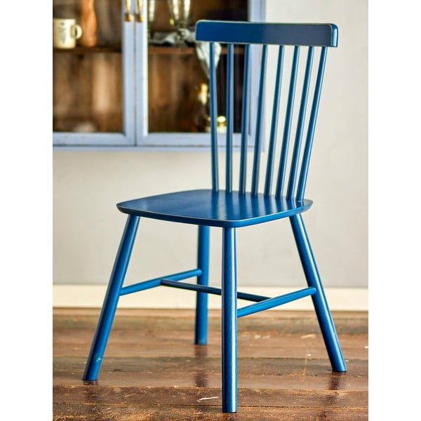 Plave blagovaonske stolice u setu 2 kom od masivnog kaučuka Mill – Bloomingville-image-1