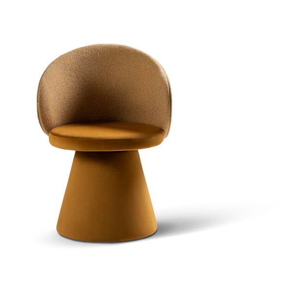 Senf žuta baršunasti fotelja Inez – Micadoni 