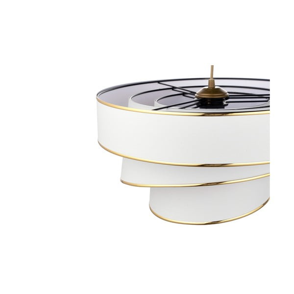 Bijela/u zlatnoj boji viseća svjetiljka s tekstilnim sjenilom ø 40 cm Couper – Opviq lights-image-2