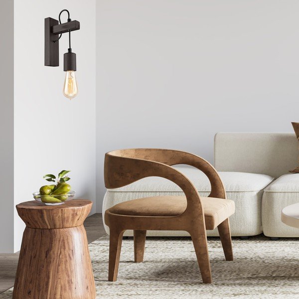 Crna zidna lampa Leon – LAMKUR-image-1