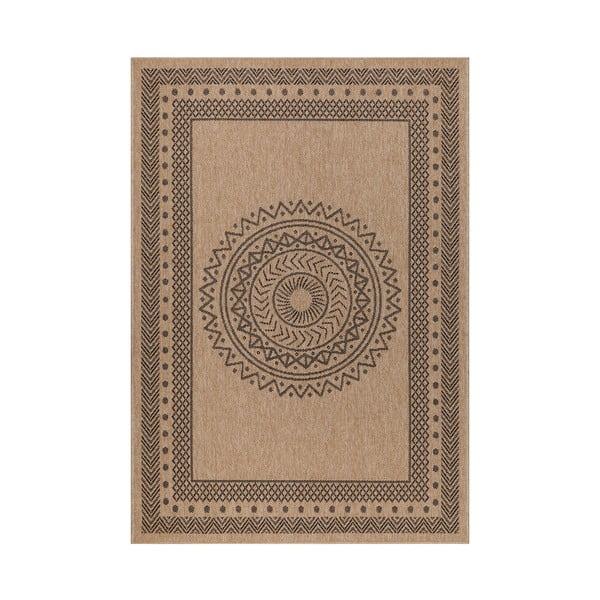 Crni/u prirodnoj boji vanjski tepih 80x150 cm Dhaka – Ayyildiz Carpets