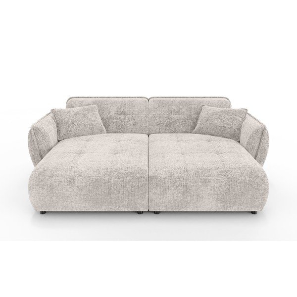 Bež sofa od šenila s ležaljkom 252 cm Nelia Big – Ropez