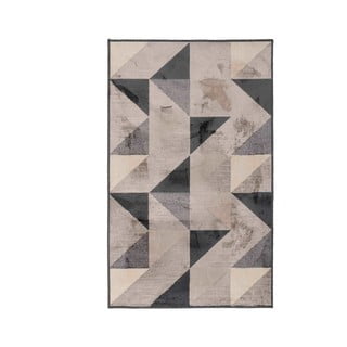 Sivi/bež tepih od mješavine pamuka 68x110 cm Graphic – douceur d'intérieur