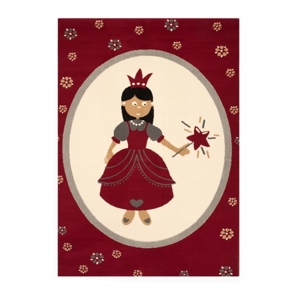 Dječji crveni tepih Zala Living Princess, 140 x 200 cm