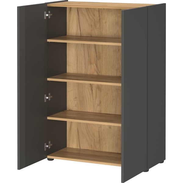 Antracitno sivi set za hodnik u dekoru hrasta 104x200x33 cm Alviano – Germania-image-2