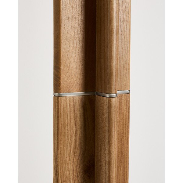 Bijela/smeđa stojeća svjetiljka s tekstilnim sjenilom (visina 150,5 cm) Niani – Kave Home-image-3