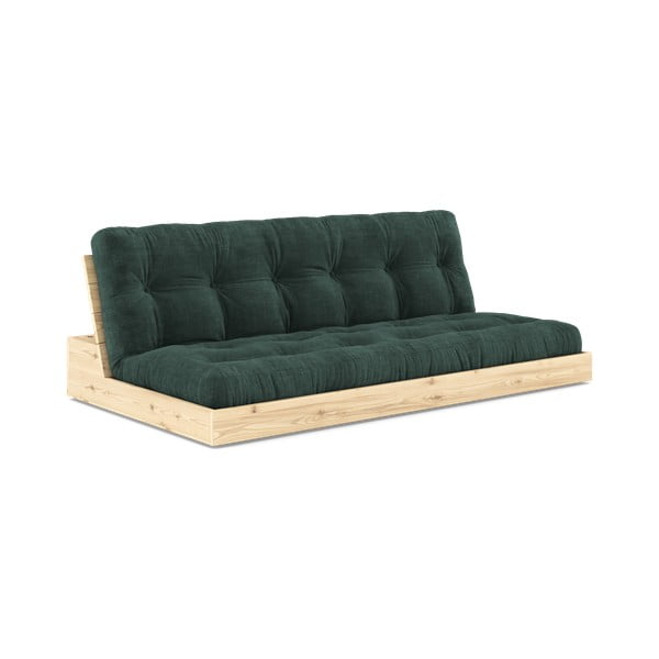 Tamno zelena sklopiva sofa od samta 196 cm Base – Karup Design