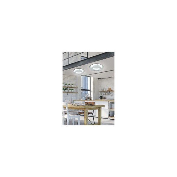 LED stropna svjetiljka u srebrnoj boji s metalnim sjenilom 40x40 cm Merle – Candellux Lighting-image-1