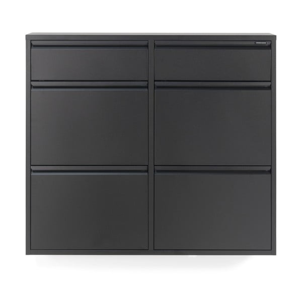Crni metalni preklopni ormarić za cipele 98x86x15 cm Billy – Spinder Design-image-3