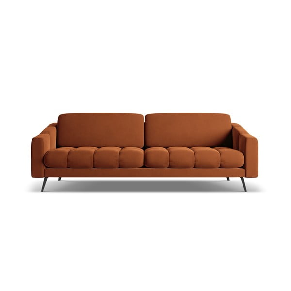 Narančasta baršunasti sofa 238 cm Nalu – Makamii