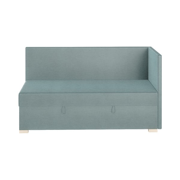 Plavi kutni dječji krevet s prostorom za pohranu s madracem 90x200 cm Flexi – Ghado