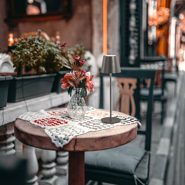 Crna LED stolna lampa s metalnim sjenilom (visina 36,5 cm) Viletto – Fischer & Honsel-image-1