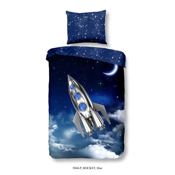Dječja pamučna posteljina Good Morning Rocket, 140 x 200 cm