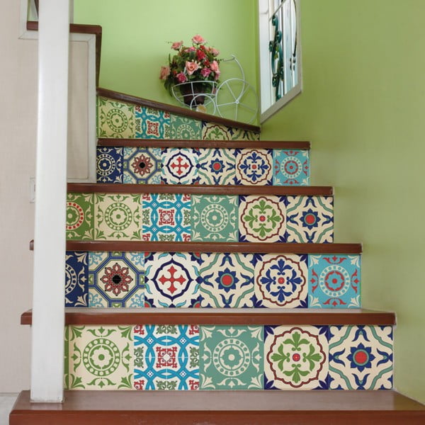 Set 2 naljepnice za stepenice Ambiance Gigliola, 105 x 15 cm