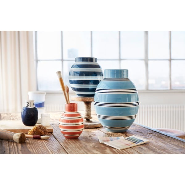 Plava keramička vaza Kähler Design Nuovo, visina 30 cm-image-2