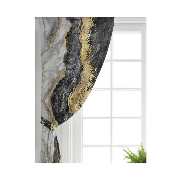 Zavjese u crno-zlatnoj boji u setu od 2 kom 140x260 cm - Mila Home-image-2