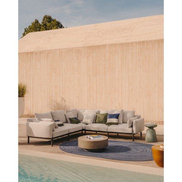 Tamno plavi vanjski tepih od recikliranih vlakna 200x300 cm Sadent – Kave Home-image-2