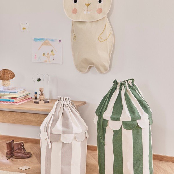 Krem tekstilni viseći organizator 40x1x82 cm Darling Rabbit – OYOY Mini-image-2