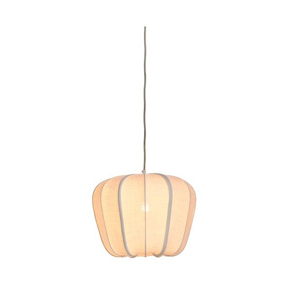 Krem viseća svjetiljka s tekstilnim sjenilom Zubedo – Light & Living-image-2