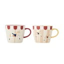 Krem šalice u setu 2 kom s božićnim motivom od kamenine 300 ml Merry-go-round – Bloomingville