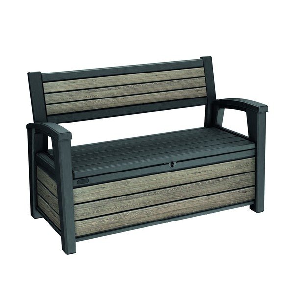 Smeđa plastična vrtna klupa Deco – Keter