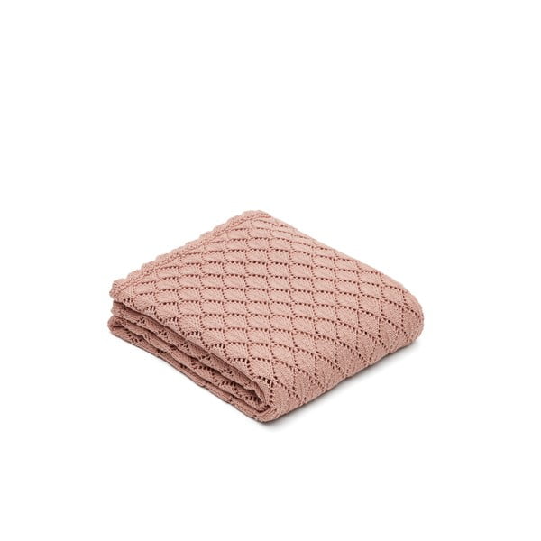 Ružičasta pamučna pletena deka za bebe 70x100 cm Ria – Kave Home-image-2