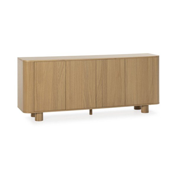 Komoda u dekoru hrasta u prirodnoj boji 180x75x40 cm Padoc – MOME