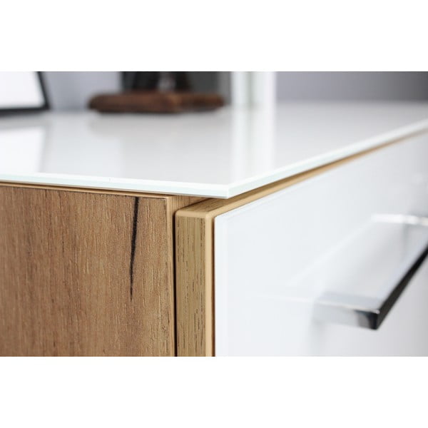 Bijeli ormarić u dekoru hrasta 80x120 cm Monteria – Germania-image-3