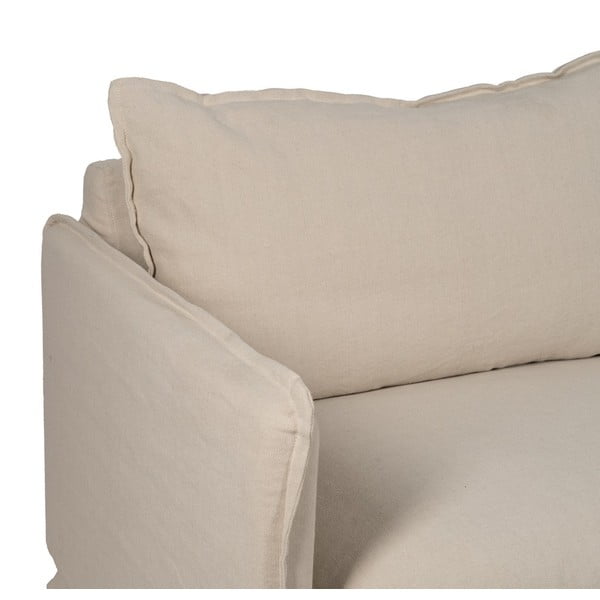 Krem lanena sofa 200 cm – Ixia-image-4
