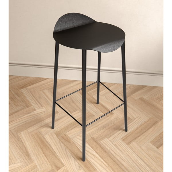 Crna kožna barska stolica Flamingo Bull – LIND DNA-image-2