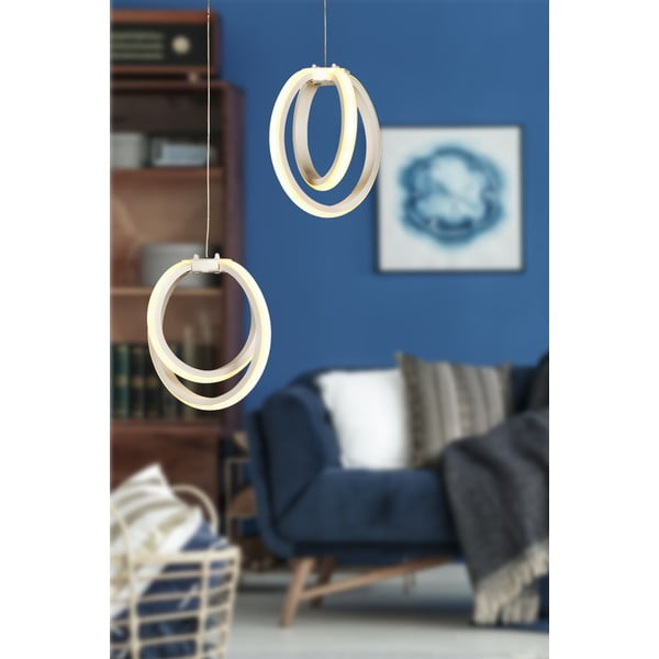 Bijela metalna LED viseća svjetiljka ø 20 cm Sezen – Squid Lighting-image-1