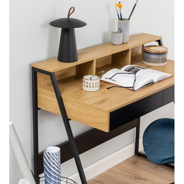 Radni stol s pločom u dekoru hrasta Acton Reece, 100 x 50 cm-image-1